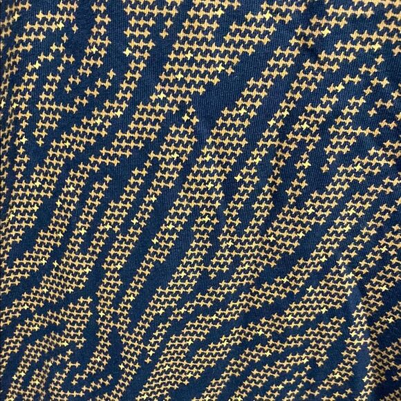 Nike Tee Long Sleeve 3X Gold Print Black Star Animal Print Cotton Oversized - Picture 7 of 15